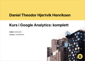 certification Google Analytics